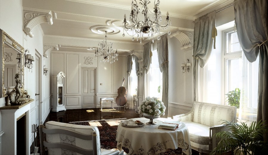Неоклассицизм в интерьере 19 век