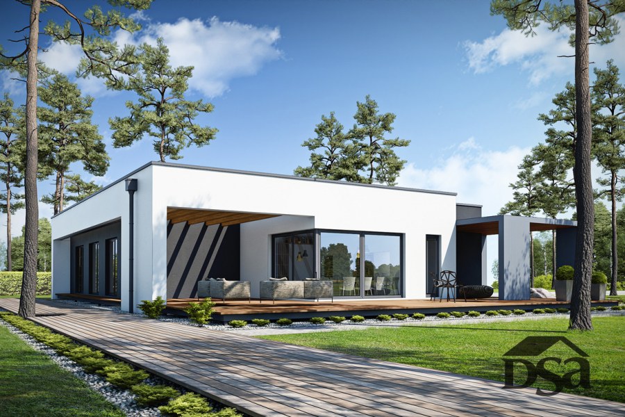 Одноэтажные современные здания