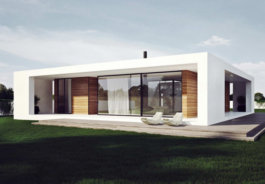 Одноэтажный дом с плоской крышей проекты флэт Хаус