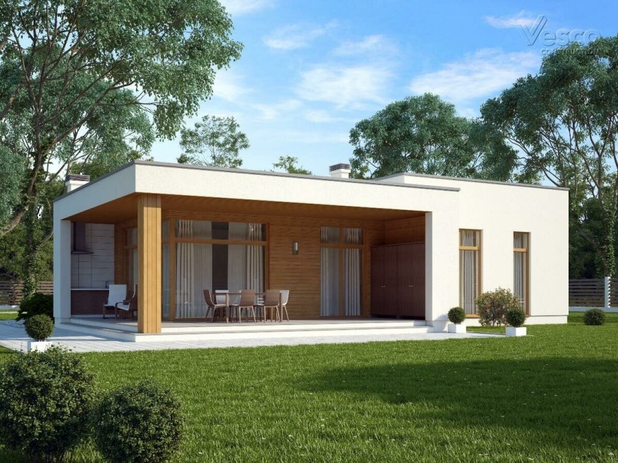 Одноэтажный дом с плоской крышей проекты 150кв