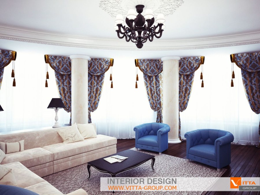 Гостиная в стиле Ренессанс на современный лад