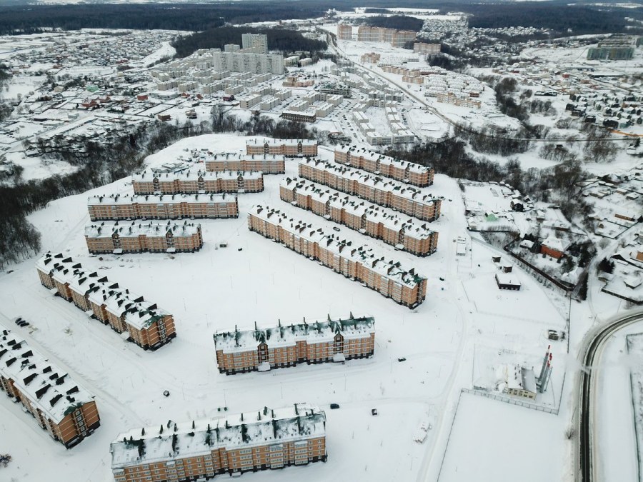 Ход строительства школы в Янино