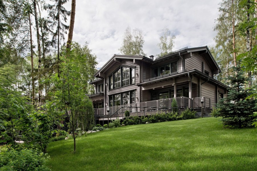 Дом брус Мезонин