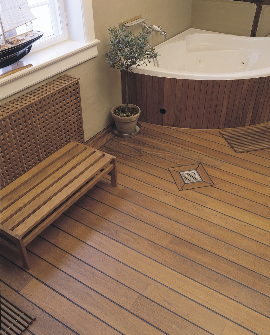 Тиковая доска в душевую