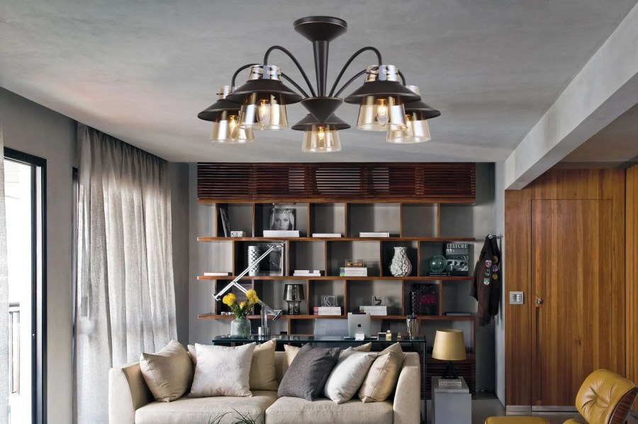 Люстра «Gavana» 590/5pl 5хе14х40 Вт цвет коричневый