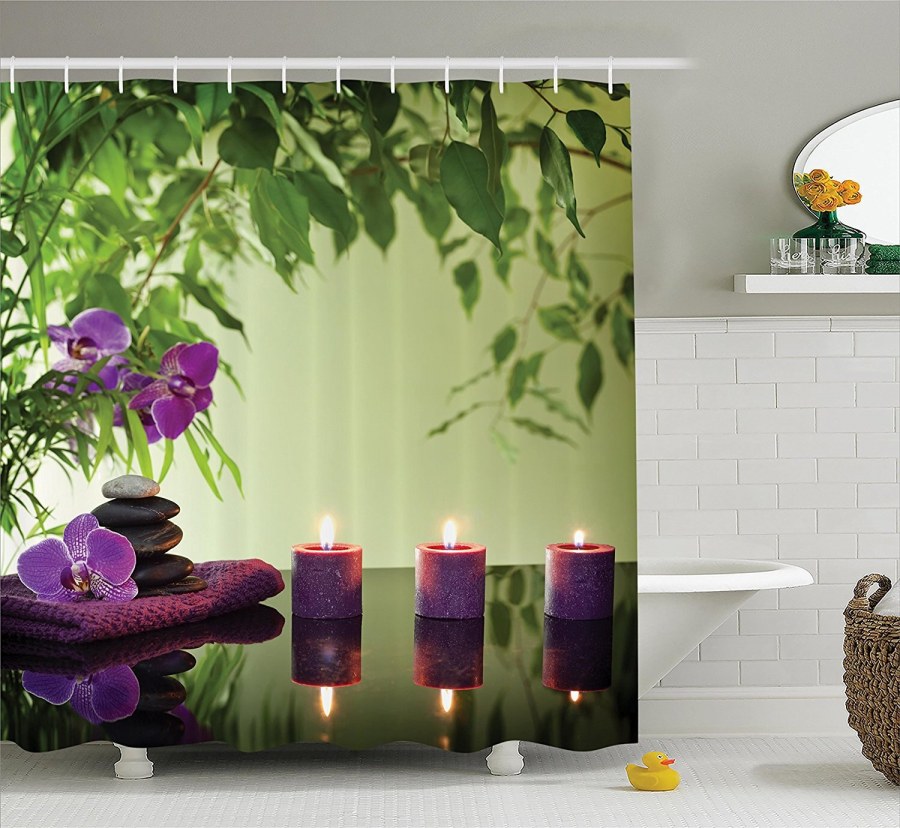 Штора для ванной камни спа