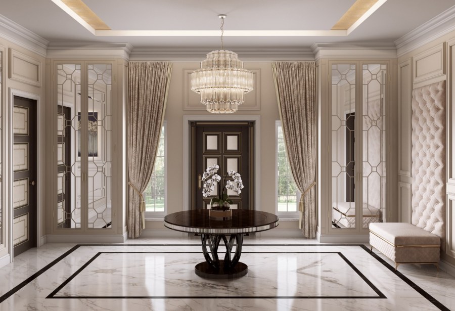 Интерьер гостиной в частном доме