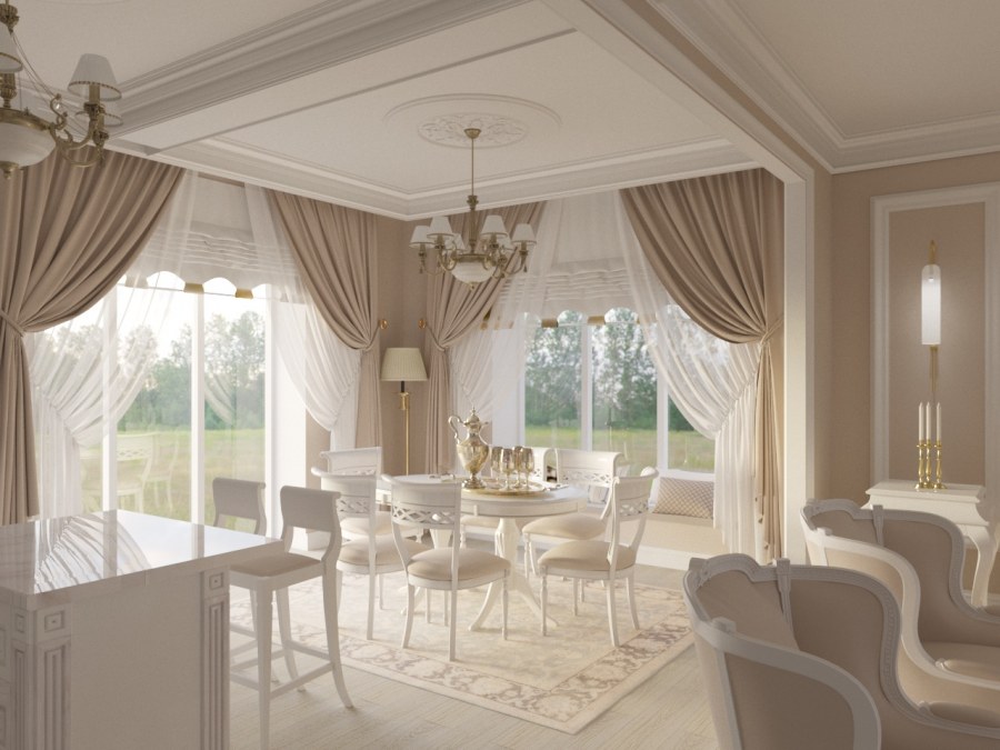 Холл в стиле современная классика