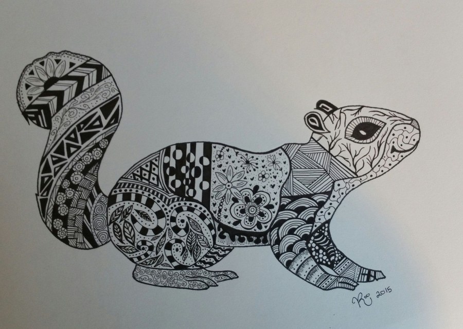 Животные в стиле Зентангл