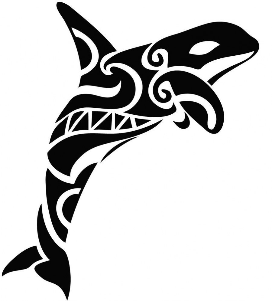 Полинезийская тату кит