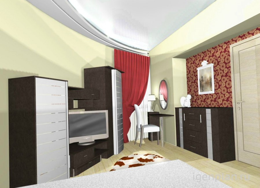 Спальня треугольной формы