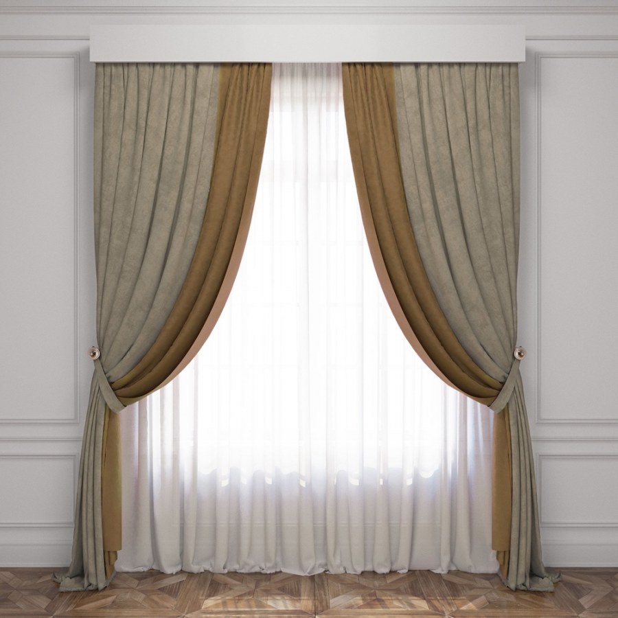 Комплект штор с подхватами Латур