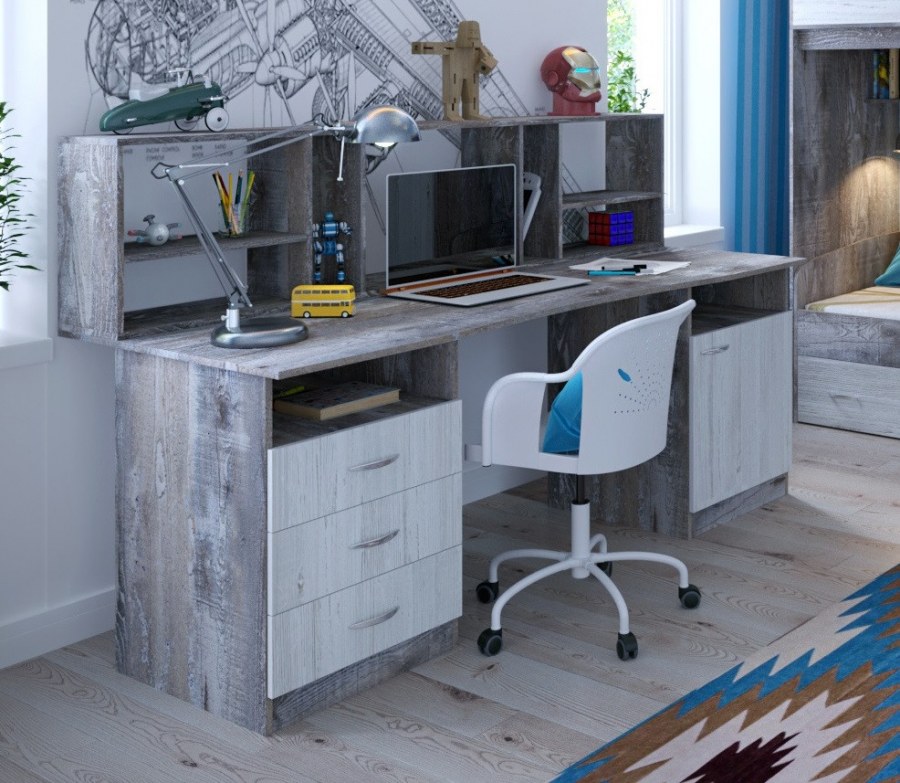 Детский письменный стол Юта бетон/Винтерберг