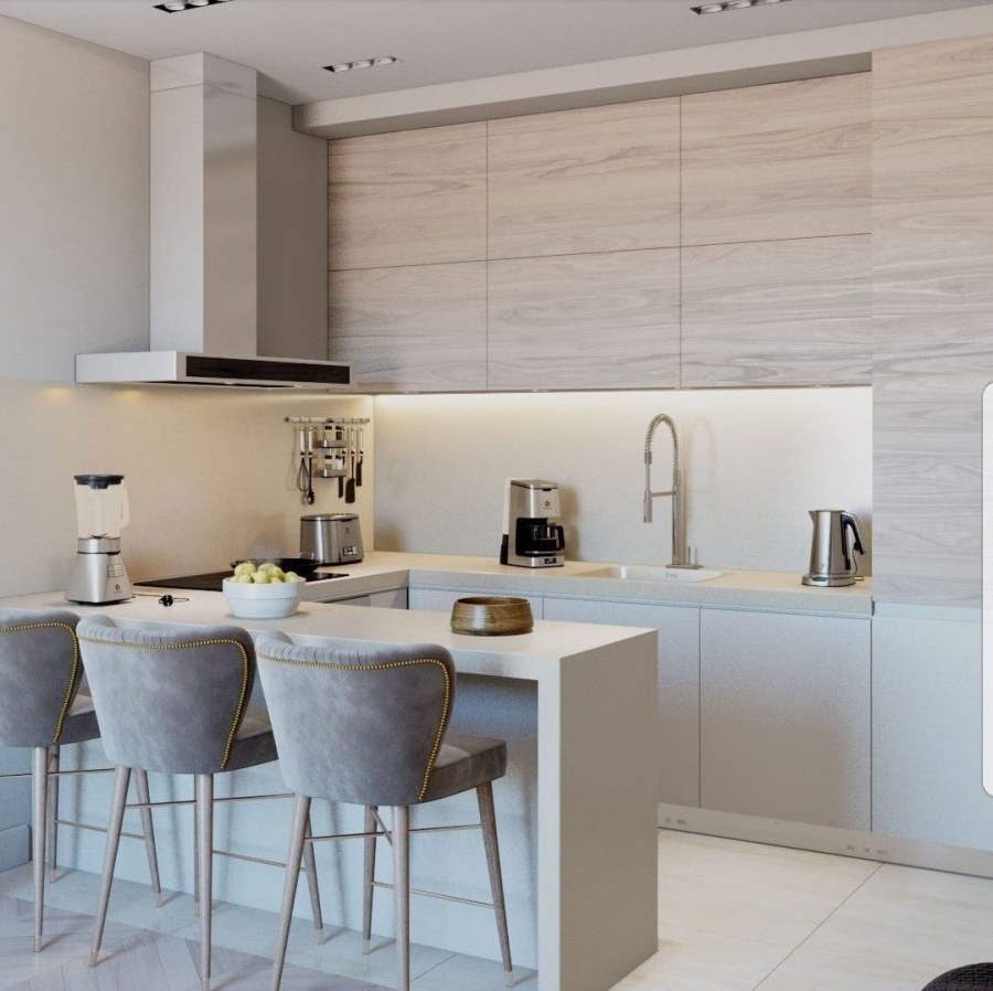 Кухня в светлых тонах