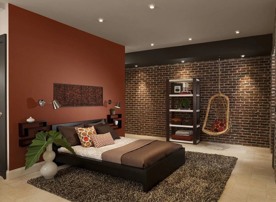 Комната в коричневых тонах