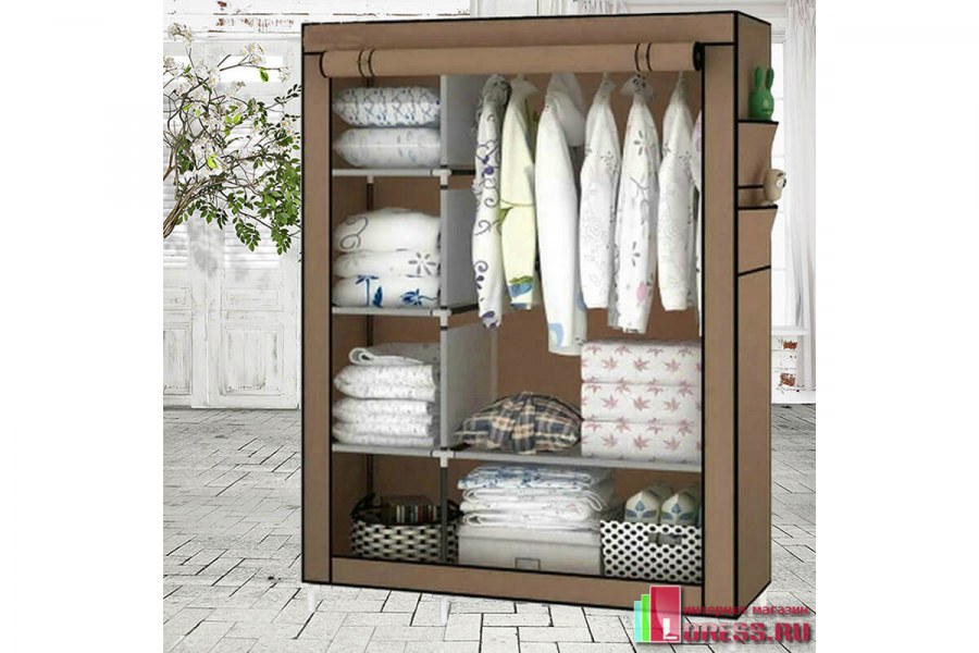 Складной каркасный тканевый шкаф 170х105х45