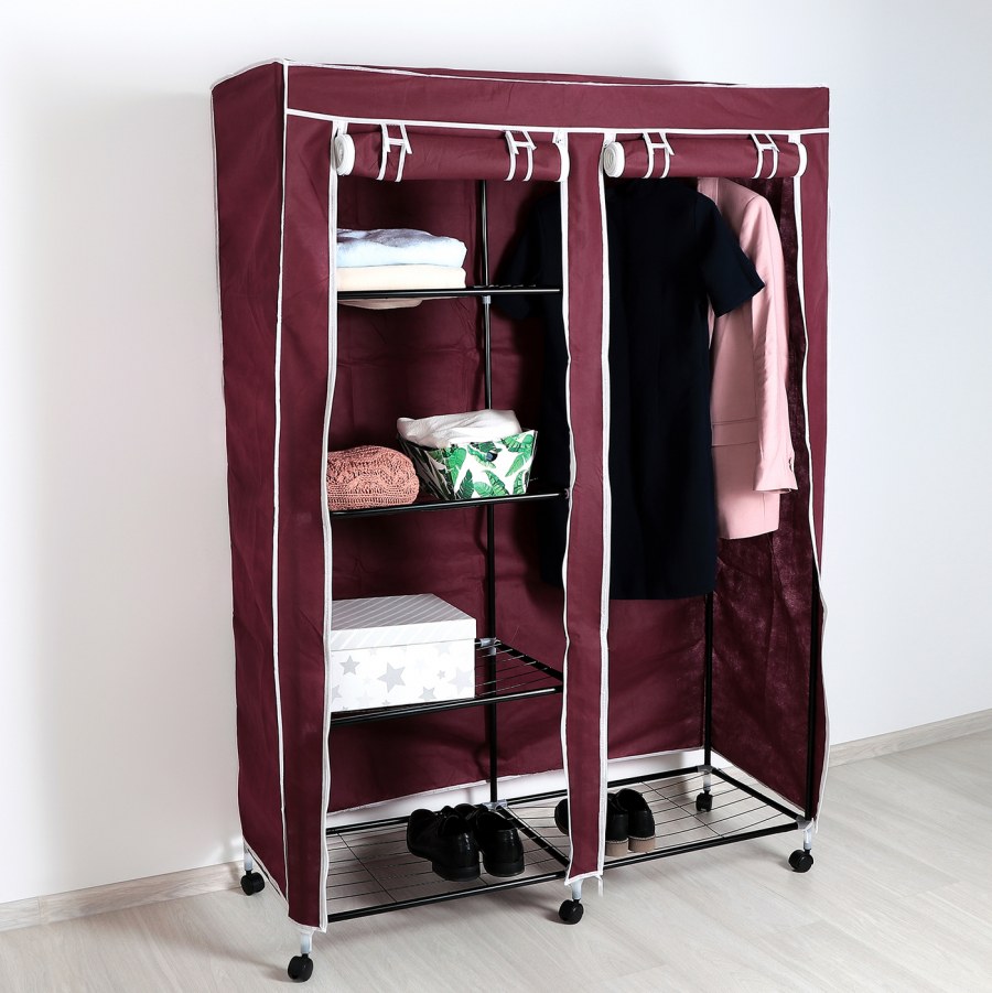 Шкаф для одежды обтянутый тканью