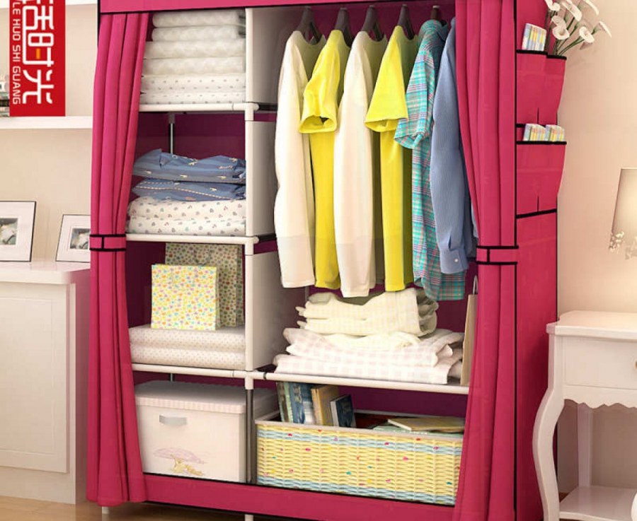 Складной каркасный тканевый шкаф Storage Wardrobe 175 130 45 см