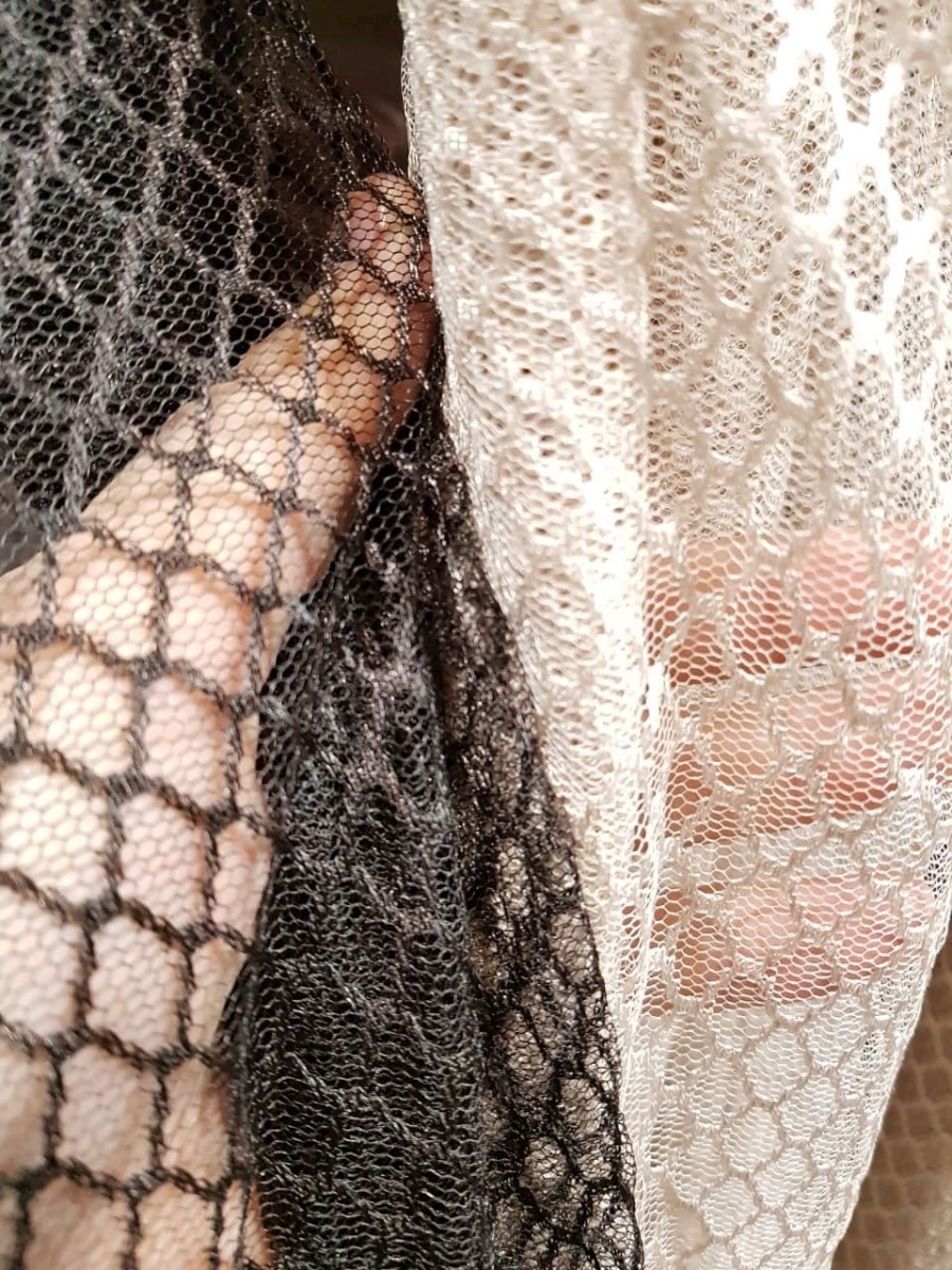 Тюль паутинка белая