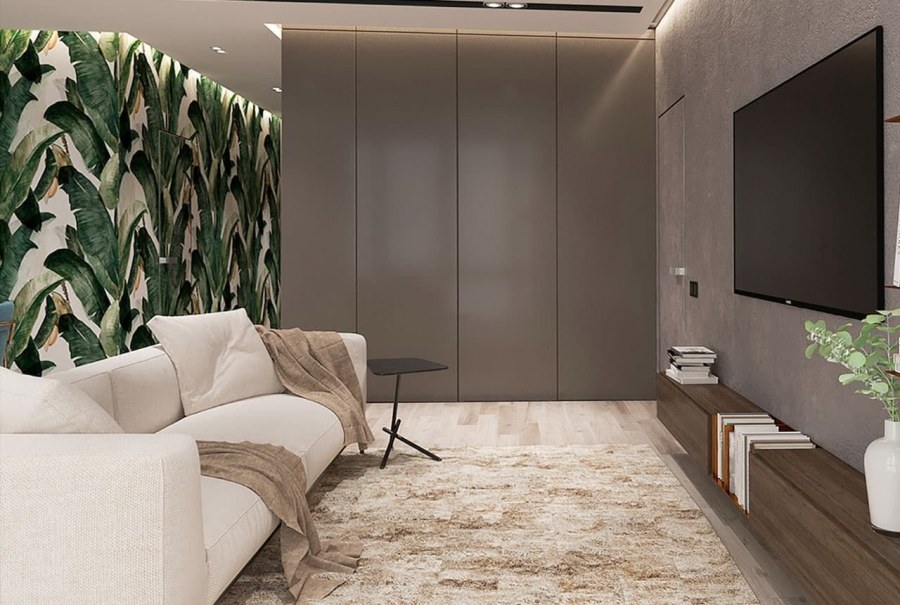 Гостиная в современном стиле 18 кв.м