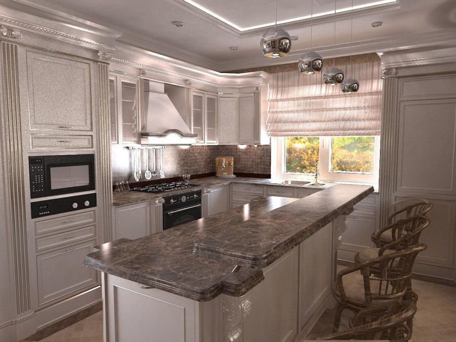Кухни в стиле Неоклассика в частном доме