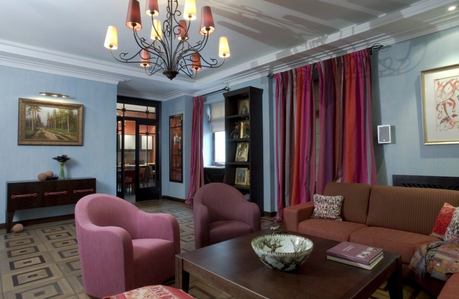 Сине красная детская комната