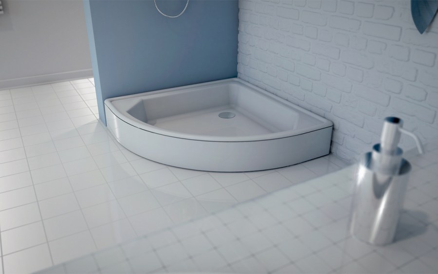 Душевой поддон полукруглый стальной 700*700 BLB c00c