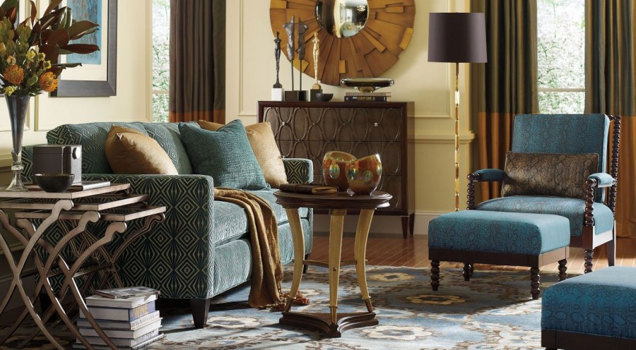 Арт деко сине зеленая мебель