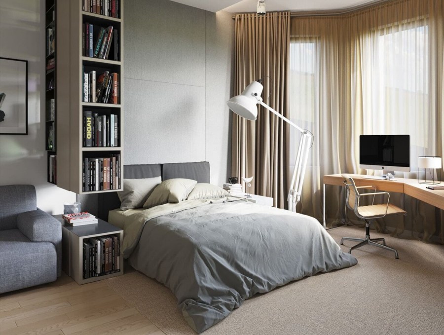 Рабочее место в спальне