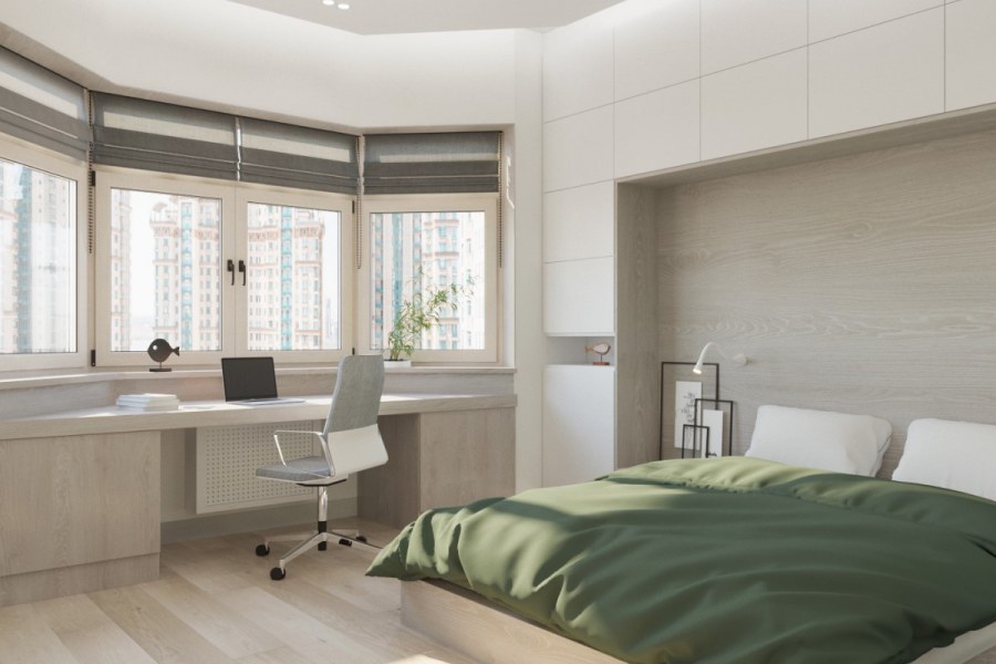 Рабочее место в спальне