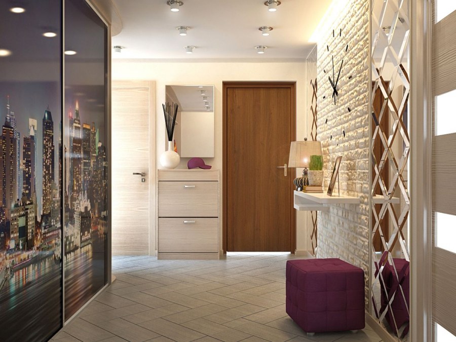 Интерьер узкого коридора