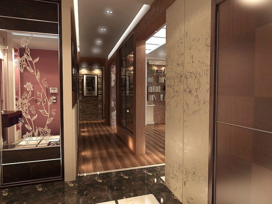 Интерьер узкого коридора