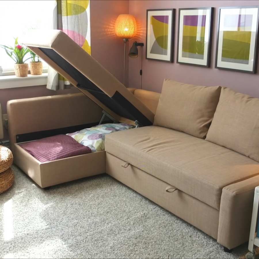 Диван ФРИХЕТЭН икеа в интерьере