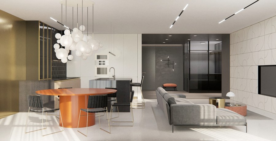 Кухня гостиная постмодернизм