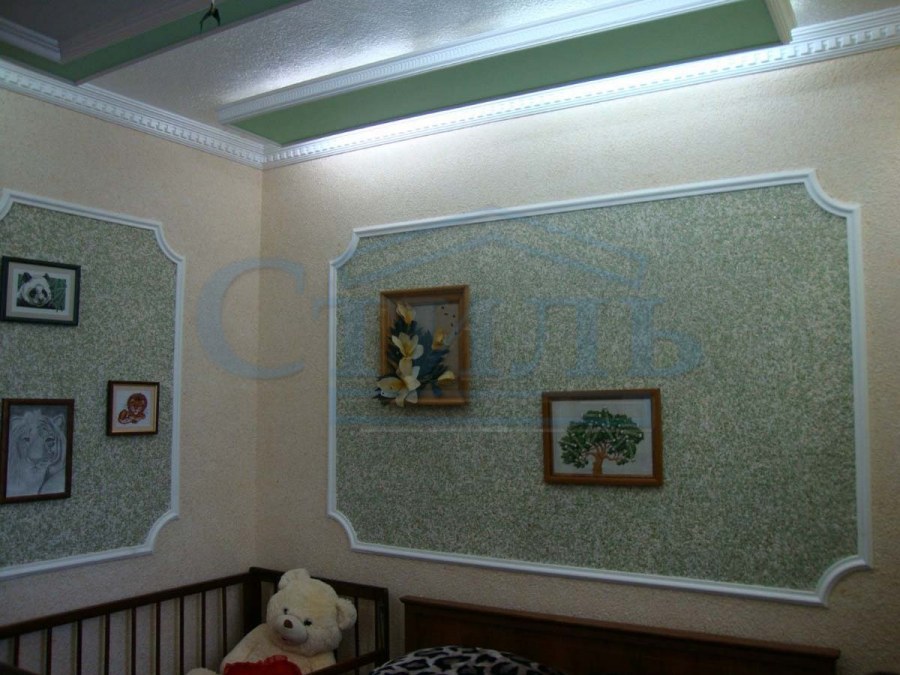 Жидкие обои в интерьере