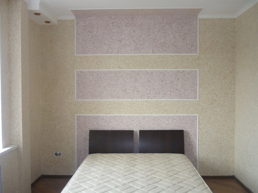 Отделка стен жидкими обоями