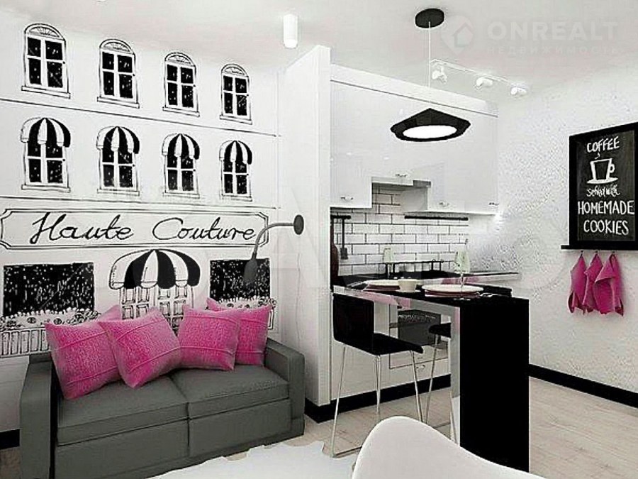 Маленькая кухня в стиле кафе