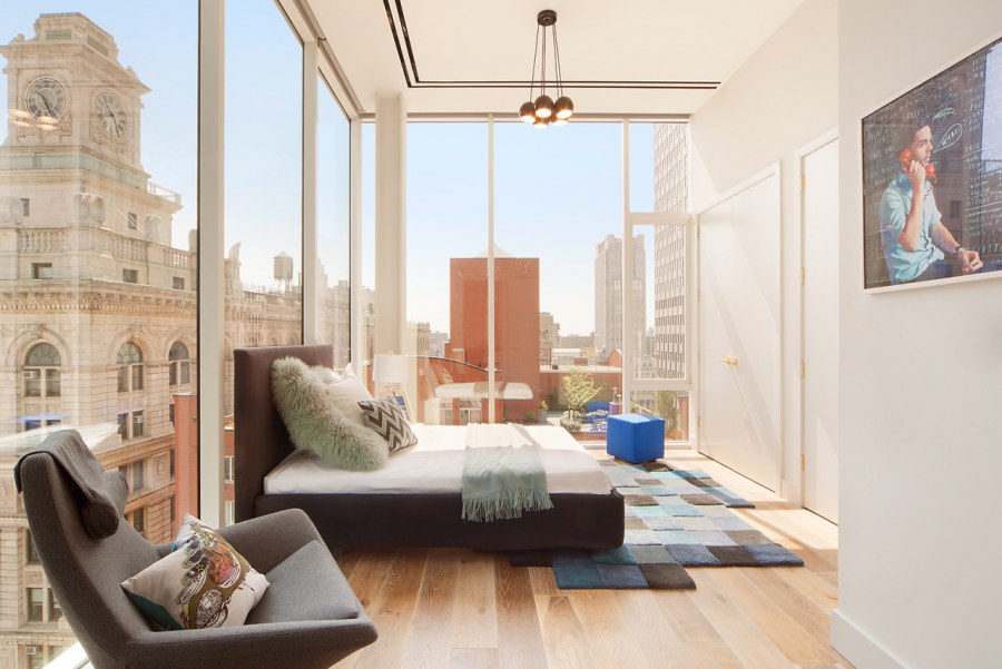 Квартира с панорамными окнами Нью Йорк