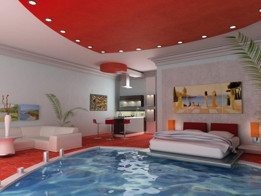 Спальня с бассейном