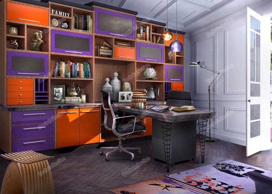 Интерьер домашнего кабинета творческого человека