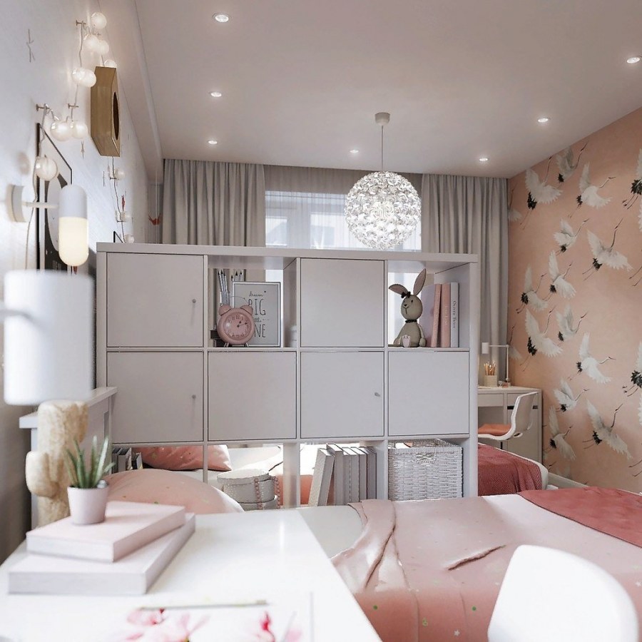 Интерьер детской для двух дочек