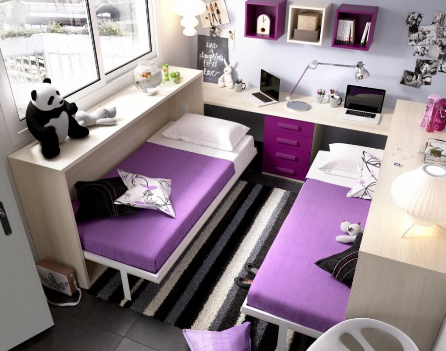 Планировка комнаты для двух девочек