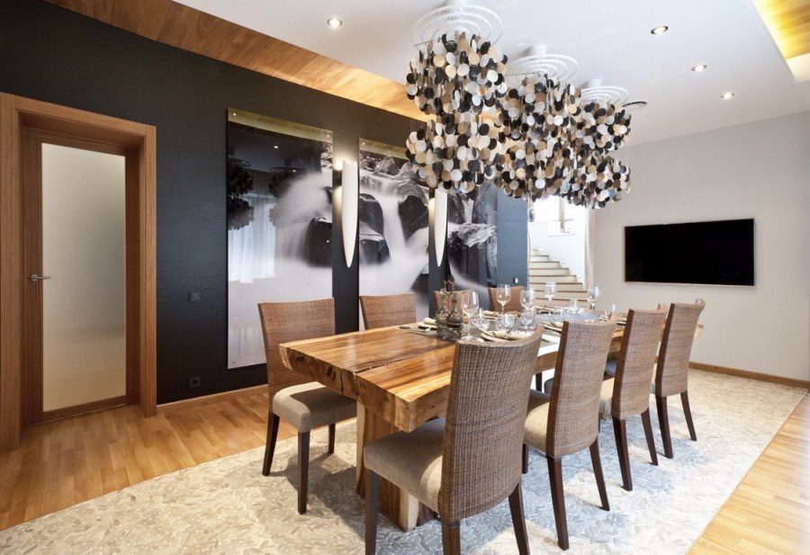 Столовая в балийском стиле в интерьере