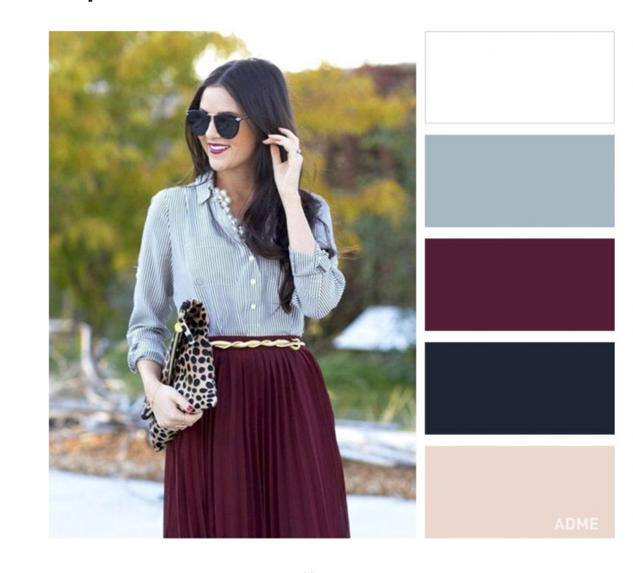 Сочетание серого и бордового