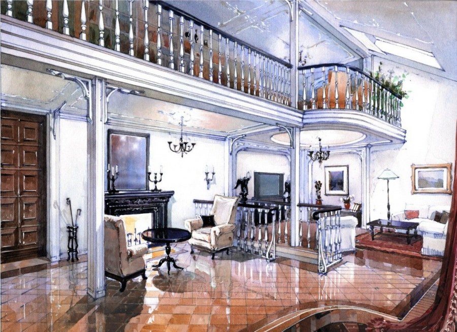 Романский стиль коллаж интерьер