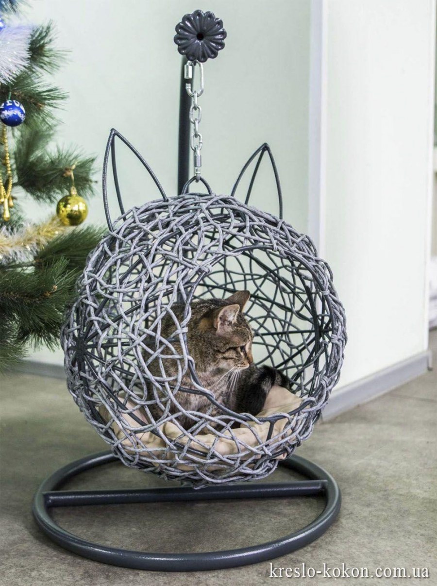 Домик для кошки BIGARDEN из иск. Ротанга, коричневый