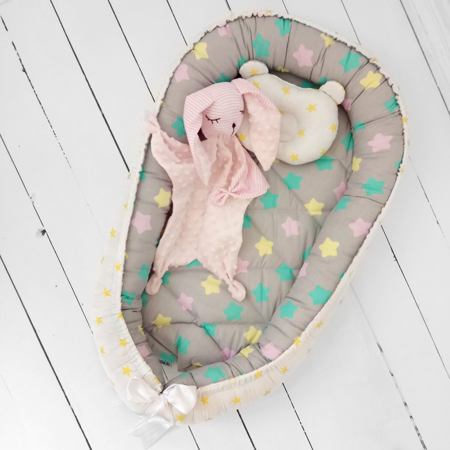 Детское спальное гнездо l5 (голубой, косы l5/1)