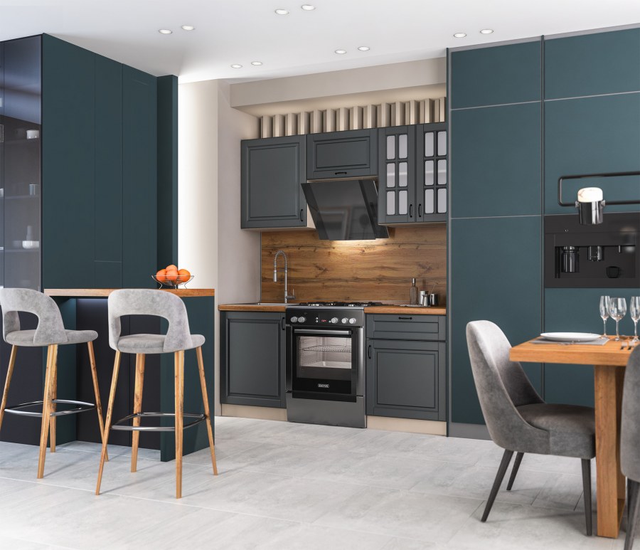 Кухня Регина Столплит серая