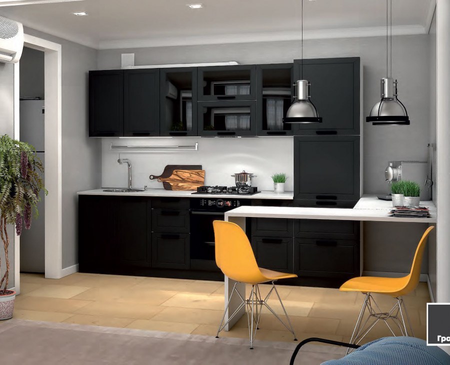 Кухня Монс графит Леко