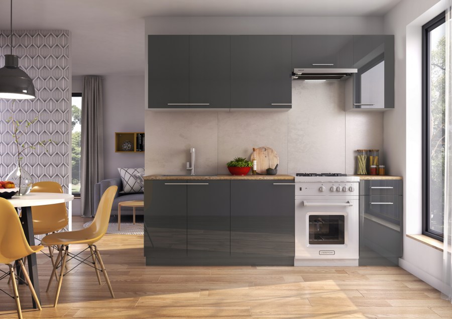 Кухня графитового цвета